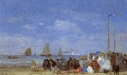 Eugene Boudin Beach Scene painting